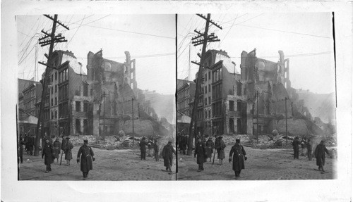 Baltimore and Sharp Sts. on the edge of the burned district, Great Baltimore Fire