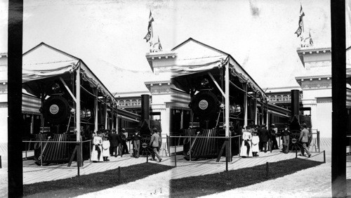 This train made the quickest time on record, a mile in 32 seconds, Columbian Exposition