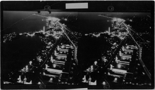 Night Illumination, S. from W. Skyride Tower, A Century of Progress, Chicago, Ill