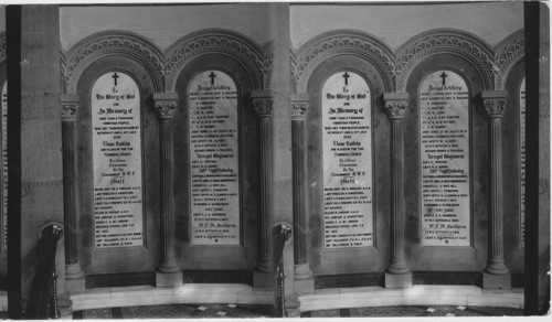 Memorial Tablets in Church at Cawnpore - India