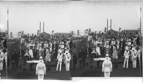 Prince of Wales, India. H.R.H. Reading Speech Laying Foundation Stone of New Dock. Bombay