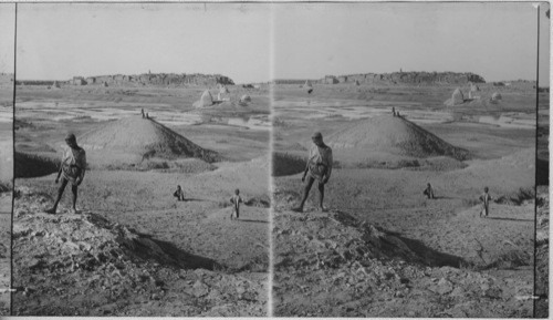 North over the Ancient City of Hit on the Euphrates, Mesopotamia