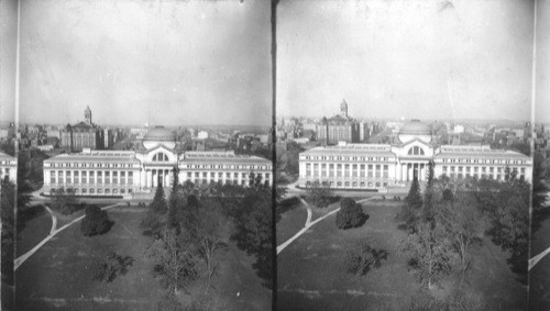 North to New National Museum, Wash., D.C. From Tower of Smithsonian Institute. [Smithsonian Institute, National Museum of Natural History]