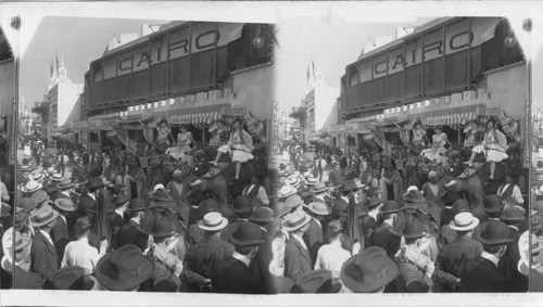 Holiday Crowds and Giddy Damsels who entertain them on the Swarming "Pike". World's Fair, St. Louis, Mo