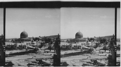 The Harem Enclosure- Site of Solomons Temple, showing mosques of Omar and el Aksa, Jerusalem, Palestine