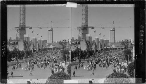 Lief Ericson Drive from the Firestone building to the Hall of Science, A Century of Progress