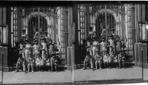 A group of boys from the Normal High School, Manila, Philippine High School