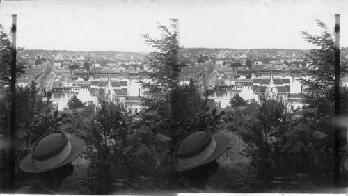 Over the Governor' Mansion East to the State Capitol. Olympia. Washington. U.S