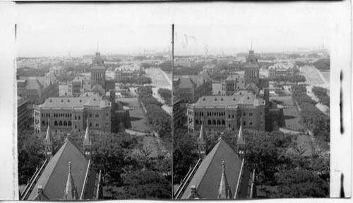 Over university and Secretariat South from Rajabi Tower, Bombay, India