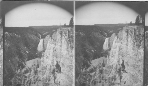 Point Lookout and Great Falls. Grand Canyon of the Yellowstone, Yellowstone National Park. Wyo