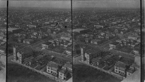 A little east of north from Capitol Dome to State University & City of Austin. Texas