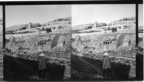 Pyramid of Zacharias and Tomb of Jesosaphat and Alsolam, Kdron Valley, Jerusalem