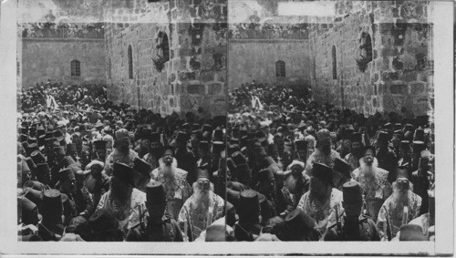 Easter Procession of Greek Patriarchs, Entering Church of Holy Sepulcher, Jerusalem