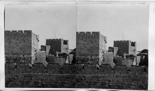 The Tower of David on the wall of Jerusalem