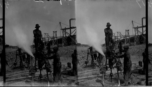 Drilling for blasting. Chippawa Power Plant, Ontario