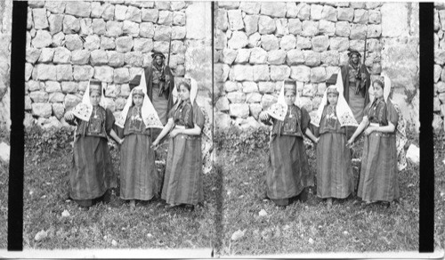 Young Bethlehem Girls dancing. Palestine