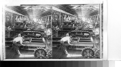 California. Building the Caterpillar Tractor, Assembling Room, Stockton, Calif