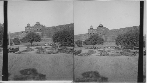 General View of Fort. Delhi Gate - looking East. Agra, India