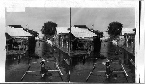 Picturesque quaintness of a waterway in Malolos, Luzon, P.I