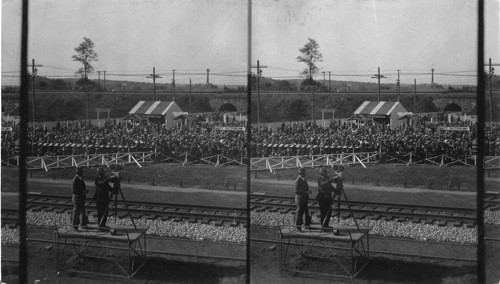 The Crowds and the Camera Men making color movie for the B. & O. R.R. - Fair of the Iron Horse