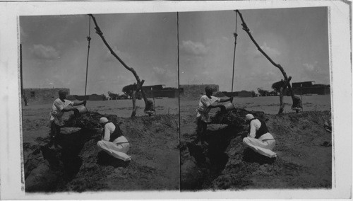 A Primitive water lift used by the Poorer Peasant Classes for irrigating Their Fields