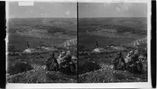 Mizpah North over Hill of Gibeon to Ramallah, Palestine