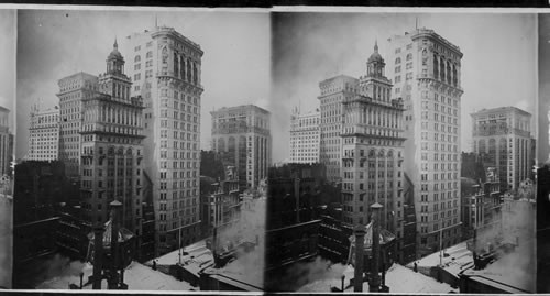 The heart of the financial district. Wall & Nassau St. Intersection