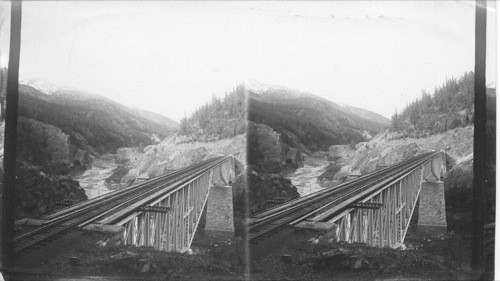 The Cisco Cantilever Bridge from the Tunnel. Cisco, B.C. Can