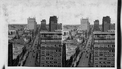 Texas. N. U.S. Tour Subjects. Looking Down on Main Street of Dallas. Texas