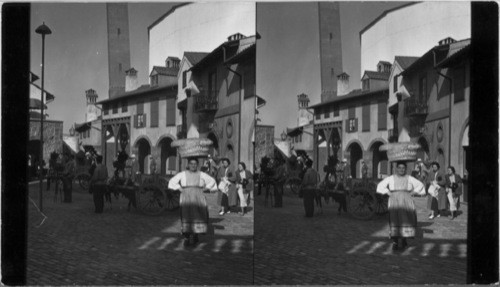 Street Scene in Italian Village