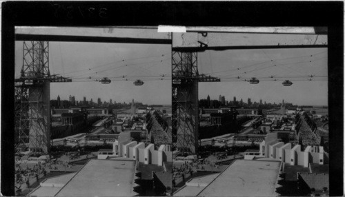 North from Carillon tower to Chicago's Skyline, A Century of Progress, 1933