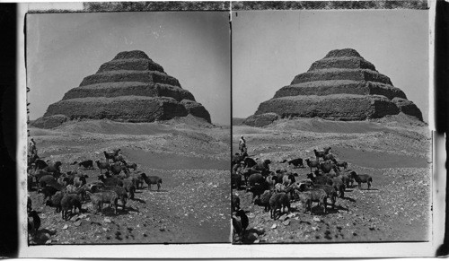 The Earliest Occupation of Men and the First Attempt at a Pyramid. Sakkara. Egypt