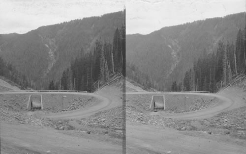 Corkscrew Bridge, Sylvan Pass on Cody Road, Yellowstone Nat. Park, Wyo