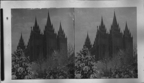 The Mormon Temple in Winter's Robes