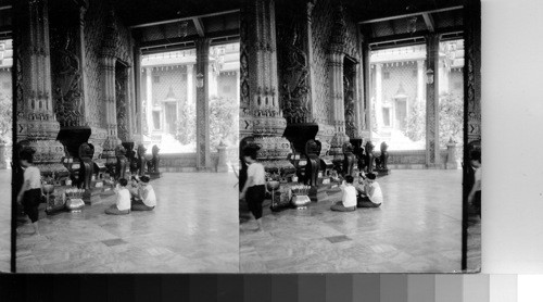 Praying in the Temple, Siam