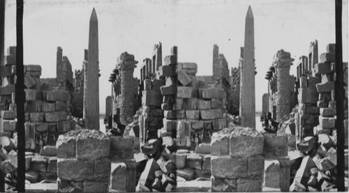 Great Hypostyle Hall the Obelisk of Futmes I Ammon Temple, Karnak, Egypt