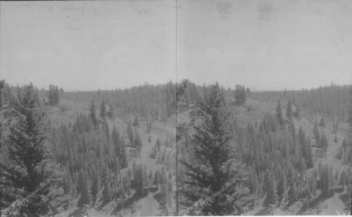 Looking across Warm River Canyon and Tetons from Yellowstone Highway