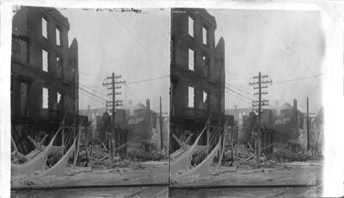 View East on Pratt Street after great fire, Baltimore, Md