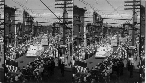 Diamond Jubilee of Oil Parade, Titusville, Penna., 1934 - Three miles long (56 floats & nearly 30 musical organizations took part)