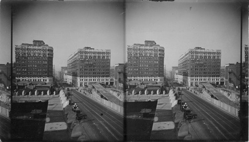 Left is the Cobb Building looking down 4th Ave. North Seattle, Washington