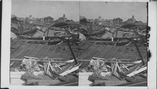 Looking east from 13th Street, and Broadway. Galveston, Texas