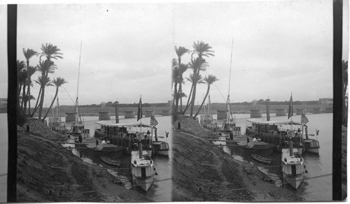 Anglo-American Nile Steamer near Nile Bridge. Egypt