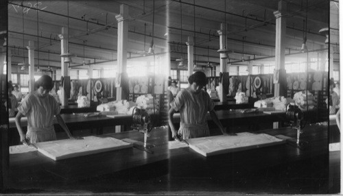 Cutting Dept. Woodstock, Ont. Woolen Mills