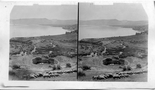 Traditional Bethsaida S.W. to Sea of Galilee and Mt. of Beatitudes, Palestine