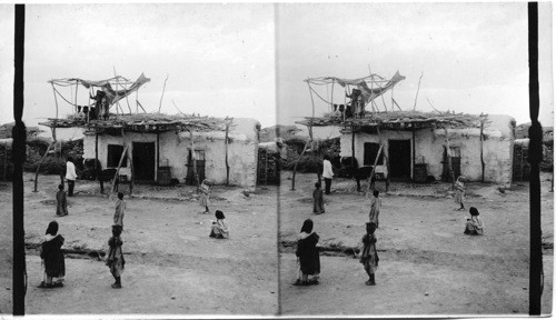 Building an upper room in Jericho. Palestine