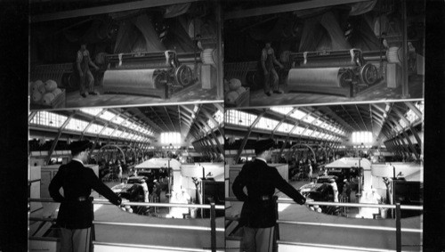 Interior view of the Chevrolet Assembly Plant, General Motors Bldg