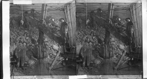 Steam Shovel Working in P.R.R. Tunnel Under Hudson River, N.Y