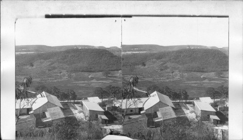 The hills south of Santiago showing encampment of American Army. Cuba