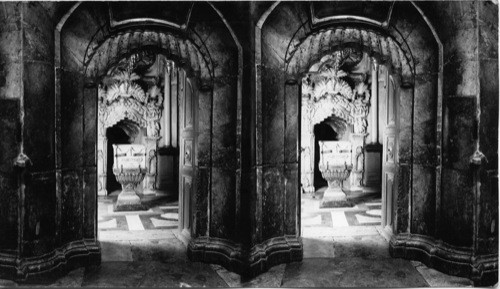 Chapel of the Angel, Jerusalem, Palestine. Church of the Holy Sepulchre