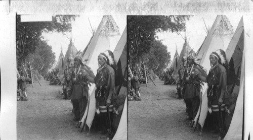 Indians and their homes. Quebec Celebration. Canada